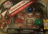 Bakugan Wave 4 Brawler Game Pack: Red Pyrus Quakix Gorem Super Assault, Darkus Black and Silver Vicer Battle Gear, Green Ventus Swayther Battle Gear, Haos Helix Dragonoid, Blue Aquos Jetro [New, in Package]