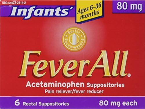 Infants' FeverAll Acetaminophen Suppositories, 80mg, 6ct