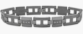 Men’s Stylish Titanium & Cubic Zirconia Bracelet