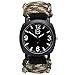 SharpSurvival Paracord Survival Gear with Fire Starter, Whistle and Compass, Camo