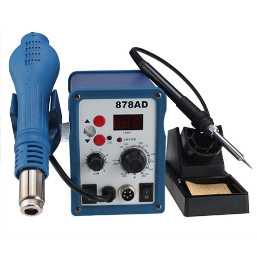 2 In 1 SMD Hot Air Gun Soldering Rework Station Support Rapid Warming up and Stable Accurate Temperature Control