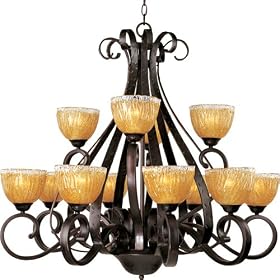 Maxim Lighting 13418AIOI Barcelona 12 Light Single Tier Chandelier in Oil Rubbed