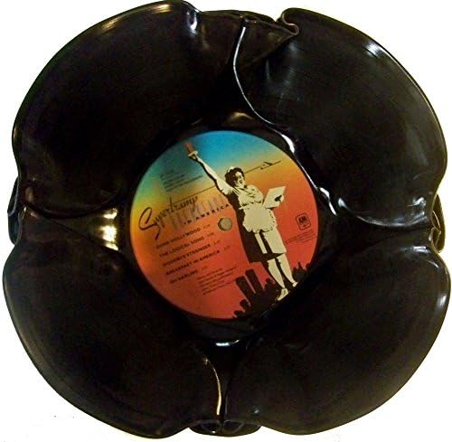 One Real Vinyl Record Bowl - Approximately 8" by 4" deep