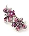 Women's Rhinestone Flower Hair Barrette Clip Hair Pin Antique Silver IMB2072