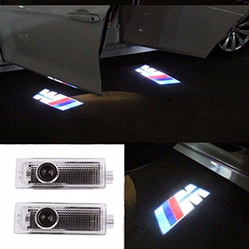 Outstorer New Pack of 2 LED Car Door Courtesy Laser Projector Logo Ghost Shadow Light for BMW 3 5 6 7 Series With/m Logo