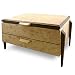 Handcrafted Elevated Jewelry Chest with 1 Drawer, Birdseye Maple and Walnut Wood