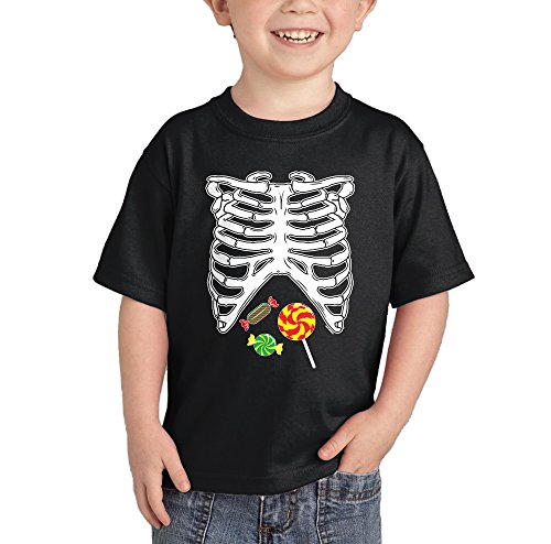 Toddler/Infant Skeleton With Candy Inside Belly T-shirt