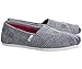 TOMS Classic Grey Canvas Embroidered Women's