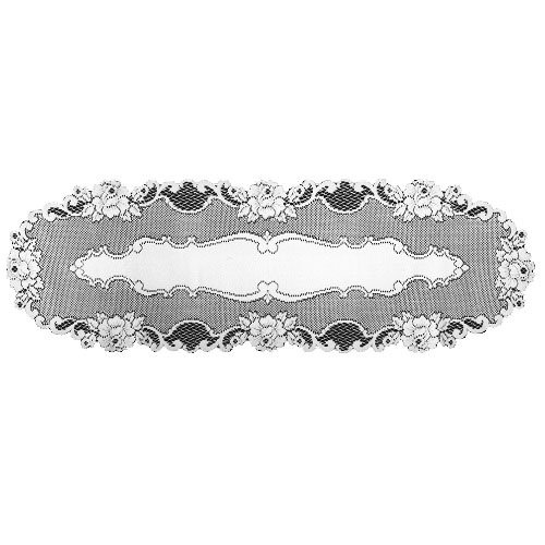 Heritage Lace Vintage Rose 14-Inch by 48-Inch Runner, Ecru