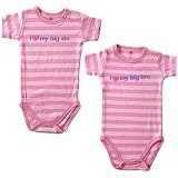 Hudson Baby Premium Shoulder Snap Bodysuit - Girls Siblings