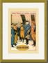 Gold Framed/Matted Print 17x23, Comment Washington Traversa le Delaware