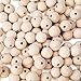 Foraineam 200pcs 20mm Natural Wood Beads Unfinished Round Wooden Loose Beads Wood Spacer Beads for Craft Making