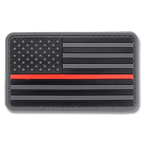 5ive Star Gear US Flag Morale Patch with Red Stripe, Black/Red, One Size