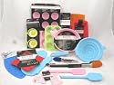 Silicone / Silicon Bakeware Set 14 Pieces (PINKWEBSHOP) + Get FREE Silicon Mini Chocolate Mould 24 Cups *Colours may vary* (Muffin Tray / Pan, Backing Mat, Egg Ring, Muffin / Cake Cup Pan, Cake Pan, Colander, Heat Mat / Pot Holder, Glove, Iron Rest, Mini Tong, Tong, Spatula, Mixing Spoon & more)