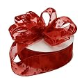 Flocked Poinsettia Ribbon - 100 Ft