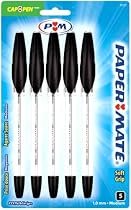 Papermate DynaGrip - Stick Ballpoint Pen Black Medium 5 Card