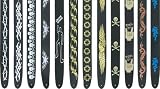 Perri s 2.5 Leather Guitar Strap with Screen Printing, Barbwire