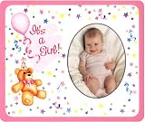 Its A Girl (bear) Baby Photo Magnet Frame