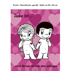 Poster Liebe ist  - Zwei Herzen wie ein Herz