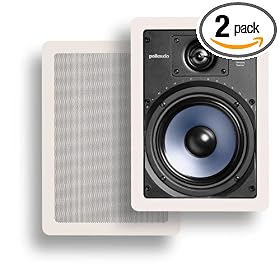 Polk Audio RC65i 2-Way In-Wall Speakers (Pair, White)