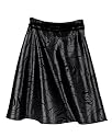 Taffeta and Velvet A-Line Skirt