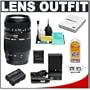 Tamron AF 70-300mm F/4-5.6 Di LD Macro Lens + Sony NP-FM500H Battery with Charger + Accessory Kit for Sony Alpha A290, A390, A450, A500, A550, A560, A580, A33, A55, A850 & A900 Digital SLR Cameras