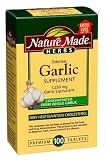 Nature Made Herbs Odorless Garlic Supplement Tablets, 1250 mg, 100-Count Boxes (Pack of 3)