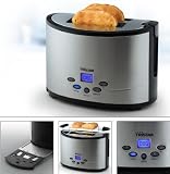 Moderner 2-Schlitz Edelstahl Toaster mit extra breiten Schlitzen