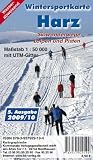 Wintersportkarte Harz: Skiwanderwege Loipen und Pisten. Ma�stab 1 : 50 000 - 
