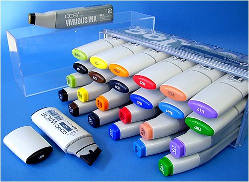 COPIC Set of 12 Wide Tip Markers plus Refill Inks