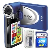SVP HDDV-2300Blue 11MP Max 2.4-inch LCD Digital Video Camcorder with Speaker + FREE SVP 2GB High Speed SD Memory Card  AA Rechargeable Battery Set