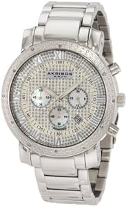 Akribos XXIV Men AK439SS Dazzling Diamond Chronograph Watch