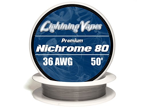Genuine Lightning Vapes ® 36 AWG Nichrome 80 Wire 25' 50' 100' 250' 500' 1000' (50')