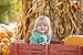 Little Girl in Wagon at the Pumpkin Patch - 24