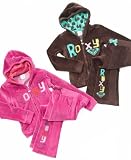 Roxy Girls 2-6x Roxy Teenie Wahine - Giddy Up Fashion Velour Zip-Up Hoodie,Brown,2T