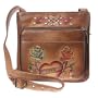 Anuschka Slim Shoulder Organizer - Tattoo Rose Chocolate - Tattoo Rose Chocolate