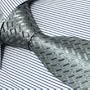 Designer Fashion Gift Necktie Silver Grey Ties Theme Neck Tie for Men Woven Pure Silk Mens Neckwear Neck Tie Set P5050
