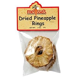 Melissa's Dried Pineapple Rings, 3-Ounce Bags (Pack of 12)