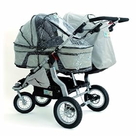 Trends For Kids Carrycot Rain Cover for Twinner Twist Duo, Clear