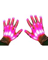GlowCity Light Up LED Skeleton Hand Gloves