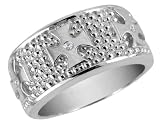 Men's Diamond Ring with Celtic Cross in Sterling Silver