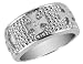 Men's Diamond Ring with Celtic Cross in Sterling Silver
