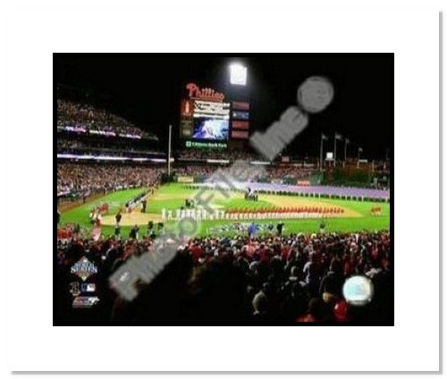 2008 Citizens Bank Park Philadelphia Phillies MLB Double Matted 8x10 Photograph 2008 World Series Game 3 Flag