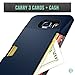 Smartish Galaxy S6 Edge Wallet Case - Wallet Slayer Vol. 1 - Ultra Slim Protective Credit Card ID Cover - (Silk) - Midnight Blue