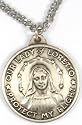 Sterling Silver Our Lady of Loreto Medal Pendant,27" endless, stainless steel chain