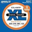 D'Addario EXL160TP Medium Gauge Nickel Wound Bass Strings XL 50-105 Long-Scale, 2 Sets