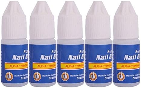 Bluesky 5 Bottle 3g/ Acrylic Nail Art Glue For False Rhinestones Manicure