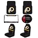 NFL Washington Redskins 6 PC Auto Accessories Combo Kit - Rubber Floor Mats, Seat Covers, Steering Wheel Cover and Chrome License Plate Frame
