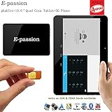10.6'' Inch E-passion Unlocked Smart Phone  Tablet='' Phablet'' Android 4.4 Kitkat Gsm,Wcdma Tablet Phone - Unlocked Dual Sim Card,Quad Core- At&t, Cricket,Straight Talk ,T-Mobile,H20,Net10 3g Phone Tablet 2G Ram 32G Rom[Free Leather Case]