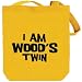 I am Wood's twin Yellow Canvas Tote Bag Unisex